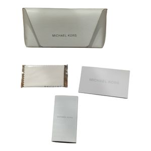 Micheal Kors glasses case with cleaning cloth and booklets